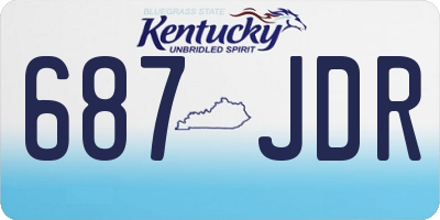 KY license plate 687JDR