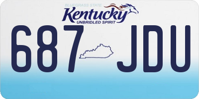 KY license plate 687JDU