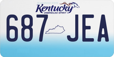 KY license plate 687JEA