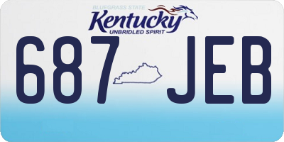 KY license plate 687JEB