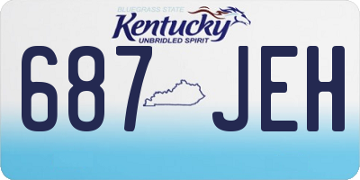 KY license plate 687JEH