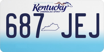 KY license plate 687JEJ