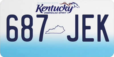 KY license plate 687JEK