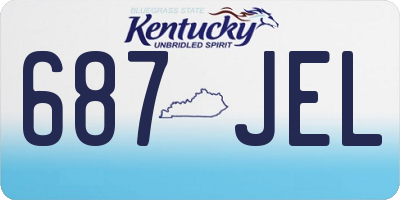 KY license plate 687JEL