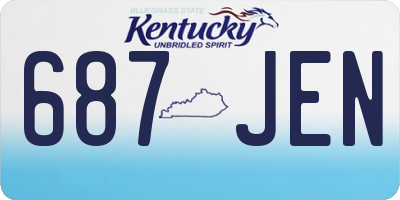 KY license plate 687JEN