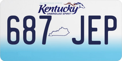 KY license plate 687JEP