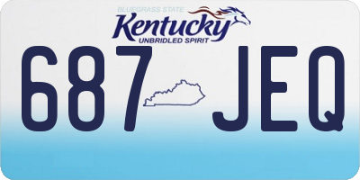 KY license plate 687JEQ