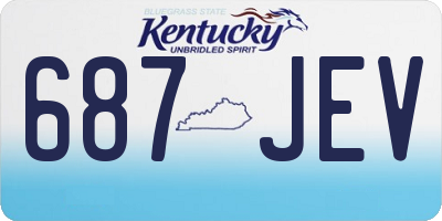 KY license plate 687JEV