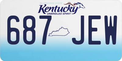 KY license plate 687JEW