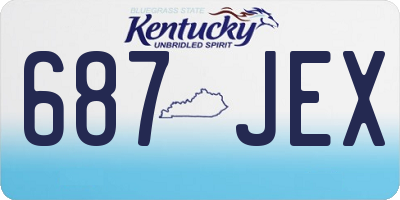 KY license plate 687JEX