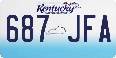 KY license plate 687JFA