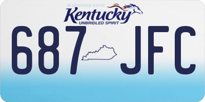 KY license plate 687JFC