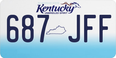 KY license plate 687JFF