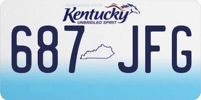 KY license plate 687JFG