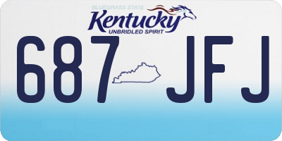 KY license plate 687JFJ
