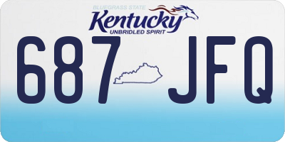 KY license plate 687JFQ