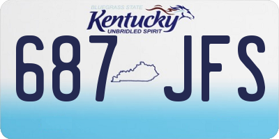 KY license plate 687JFS
