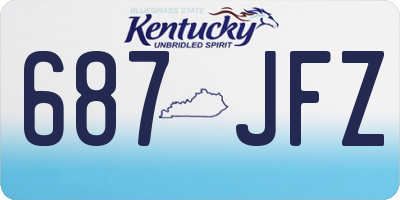 KY license plate 687JFZ
