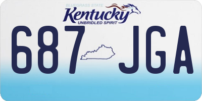 KY license plate 687JGA