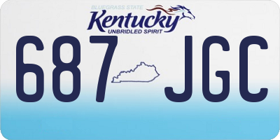KY license plate 687JGC