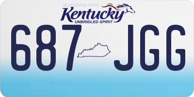 KY license plate 687JGG