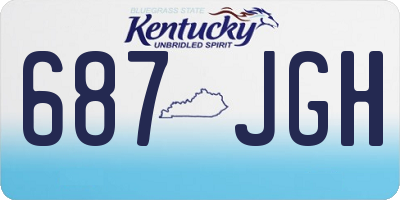 KY license plate 687JGH