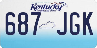 KY license plate 687JGK