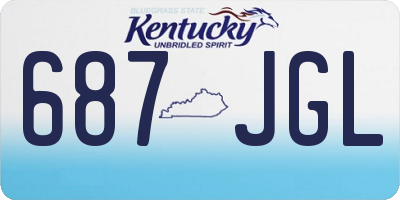 KY license plate 687JGL