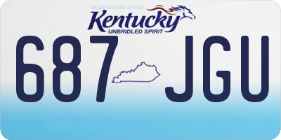KY license plate 687JGU