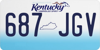 KY license plate 687JGV