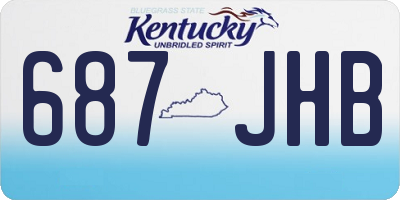 KY license plate 687JHB