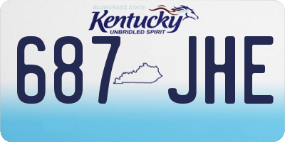 KY license plate 687JHE