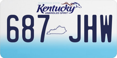 KY license plate 687JHW