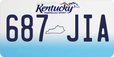KY license plate 687JIA
