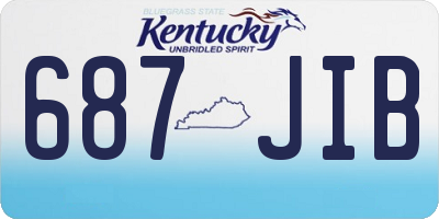 KY license plate 687JIB
