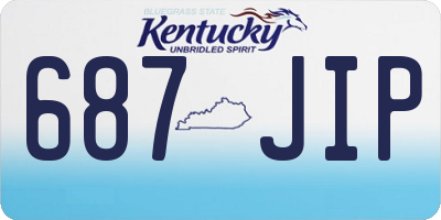 KY license plate 687JIP