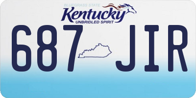 KY license plate 687JIR