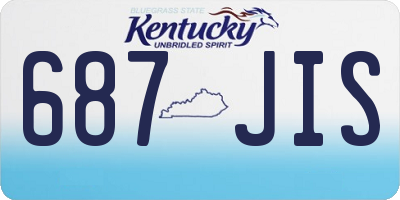 KY license plate 687JIS