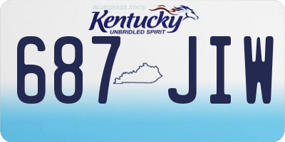 KY license plate 687JIW