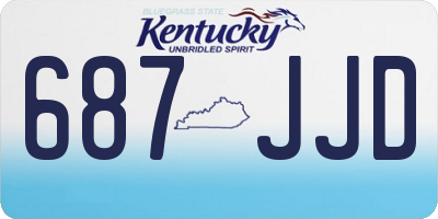 KY license plate 687JJD