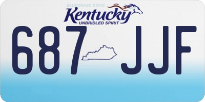 KY license plate 687JJF