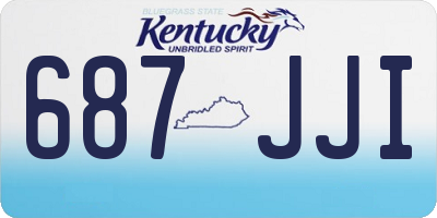 KY license plate 687JJI