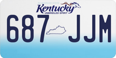 KY license plate 687JJM