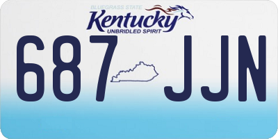 KY license plate 687JJN