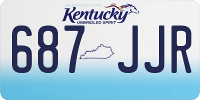 KY license plate 687JJR
