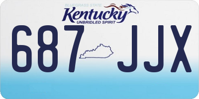KY license plate 687JJX