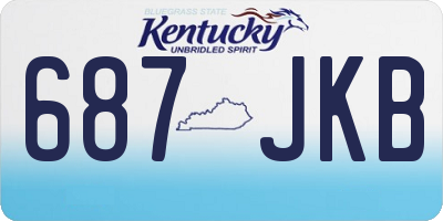 KY license plate 687JKB