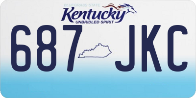 KY license plate 687JKC