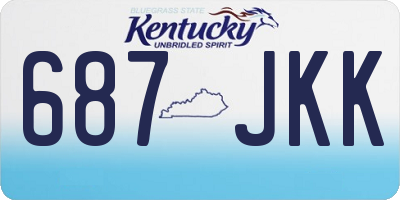 KY license plate 687JKK