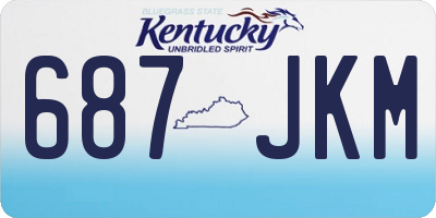 KY license plate 687JKM
